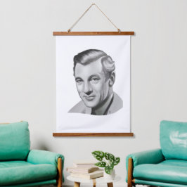 Gary Cooper Wandteppich Mit Holzrahmen