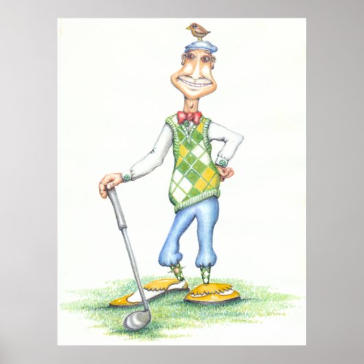 Gary das Golfer-Poster Poster (Vorne)