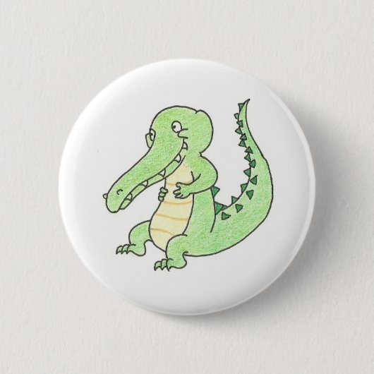 Gary der Alligatorknopf Button (Vorderseite)