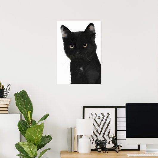 Gary die schwarze Katze Poster (Heimbüro)