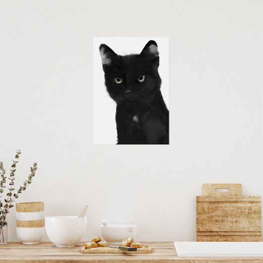 Gary die schwarze Katze Poster (Küche)
