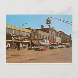 Gary IN - 6. & Broadway Postkarte