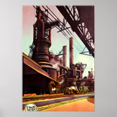 Gary, Indiana Blast Furnace 1930 Poster (Vorne)