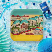 Gary Indiana Grußpostkarte Pappteller (Party)