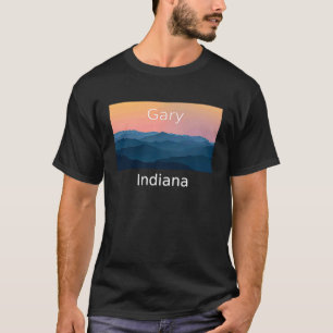Gary Indiana Mountain Sonnenuntergang Heimatstadt T-Shirt