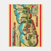 Gary Indiana Postkarten-Wurf Fleecedecke (Vorderseite)