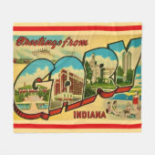 Gary Indiana Postkarten-Wurf Fleecedecke (Vorderseite (Horizontal))