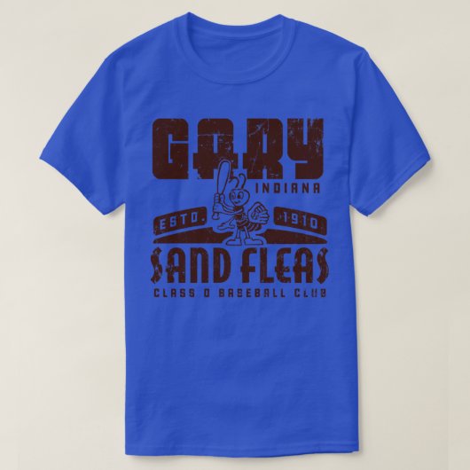 Gary Indiana Sand Fleas Baseball T-Shirt (Design vorne)