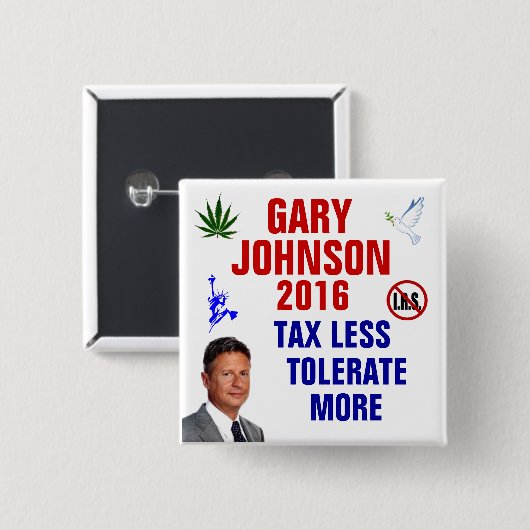 Gary Johnson 2016 Button (Vorne & Hinten)