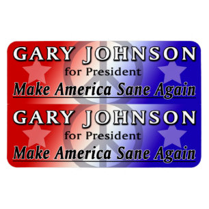 Gary Johnson für Magneten Präsidenten-2x6 Flexi Magnet