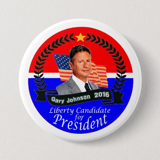 Gary Johnson für Präsidenten 2016 Button (Vorderseite)