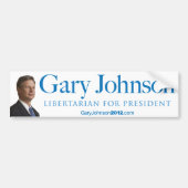Gary Johnson für Präsidenten Autoaufkleber (Vorne)