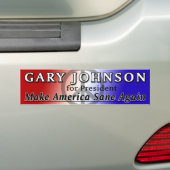 Gary Johnson für Präsidenten Autoaufkleber (Auf Auto)