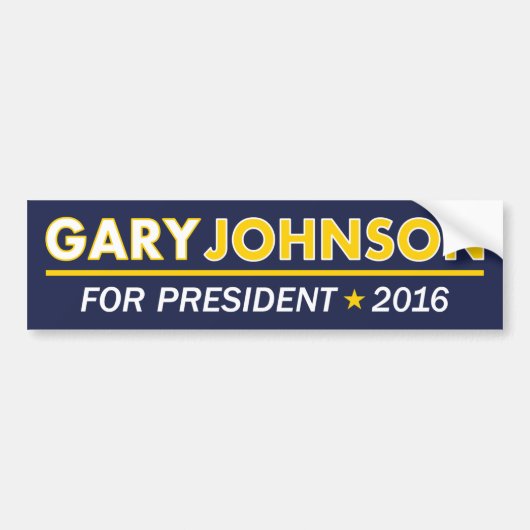 Gary Johnson für Präsidenten Autoaufkleber 2016 (Vorne)