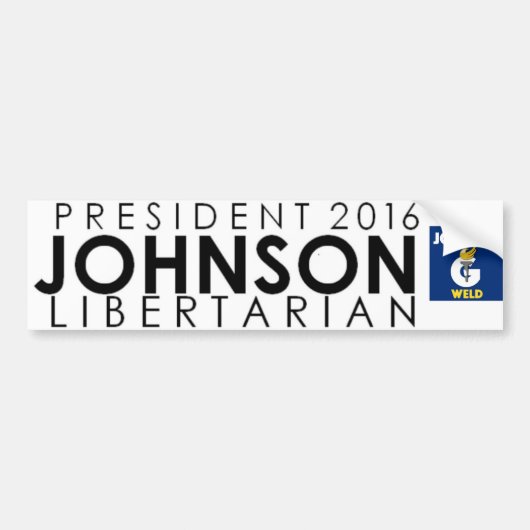 Gary Johnson für Präsidenten Autoaufkleber 2016 (Vorne)