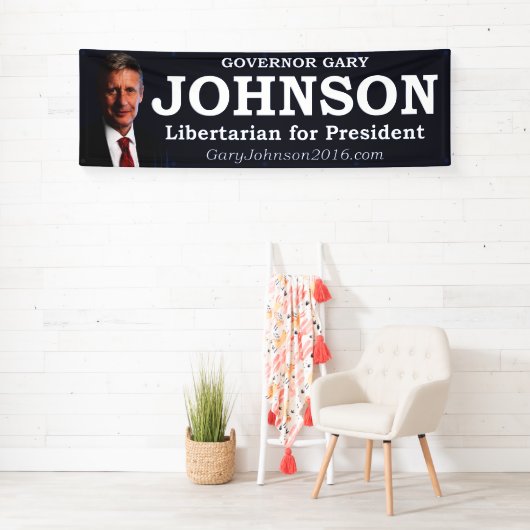 Gary Johnson für Präsidenten Banner (Insitu)