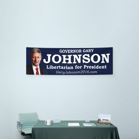 Gary Johnson für Präsidenten Banner (Messeveranstaltung)