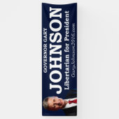 Gary Johnson für Präsidenten Banner (Vertikal)