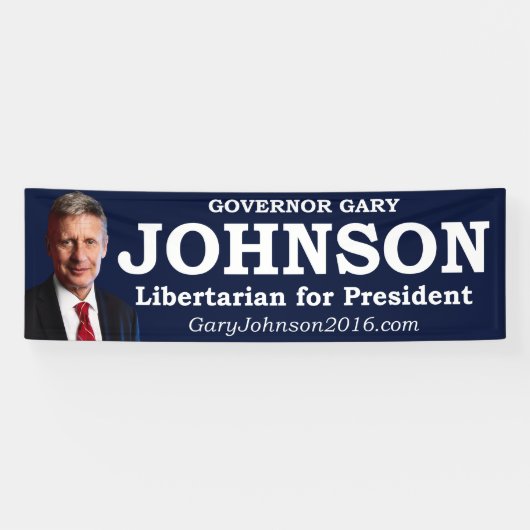 Gary Johnson für Präsidenten Banner (Horizontal)
