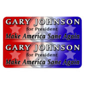 Gary Johnson für Präsidentin 2x6 Flexi-Magnete Magnet (Horizontal)