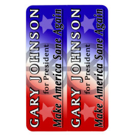 Gary Johnson für Präsidentin 2x6 Flexi-Magnete Magnet