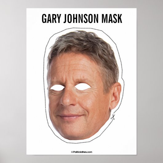 Gary Johnson Mask Cutout Poster (Vorne)