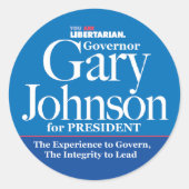 Gary Johnson Stickers (Vorderseite)