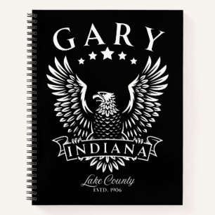 Gary Lake Landkreis Indiana Vintag Eagle Notizblock