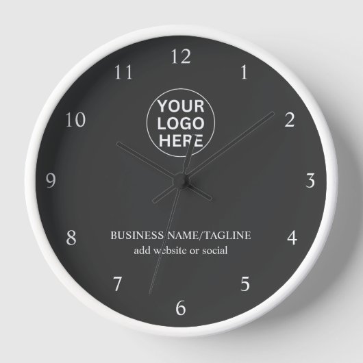 Gary Logo l Business Office - Grau Uhr (Vorderseite)