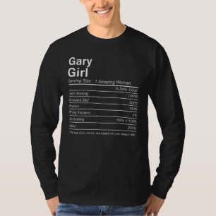 GARY MÄDCHEN IN INDIANA Nährwertangaben Stadt Heim T-Shirt