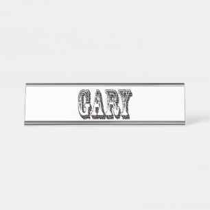 Gary Mens Name Logo, Schreibtischnamensplakette