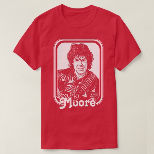 Gary Moore Retro Style Fan Design T-Shirt (Design vorne)