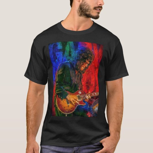 Gary Moore Tribute Portrait Art Essential T - Shir T-Shirt (Vorderseite)