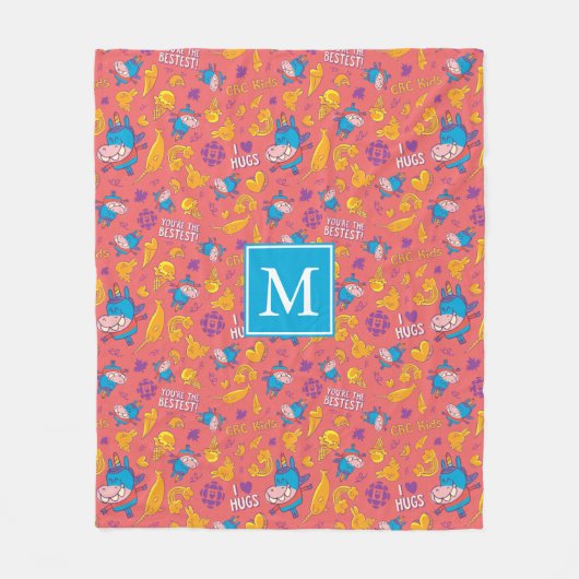 Gary Pattern Monogram Fleece Blanket (Vorderseite)
