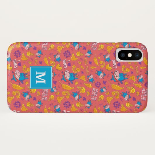 Gary Pattern Monogram Phone Case (Rückseite (Horizontal))