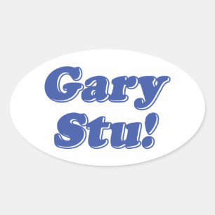 Gary Stu! Ovaler Aufkleber