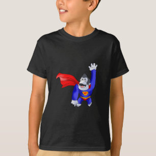 Gary the Gorrila in seinem Superhelden Custume T-Shirt