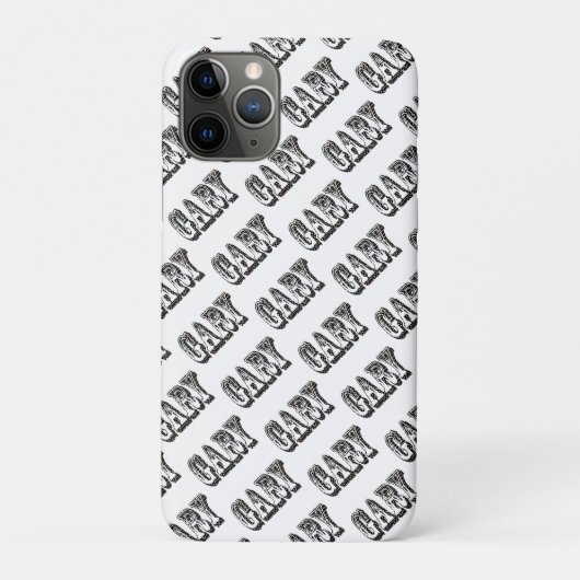 "Gary's Name in a Dimensional Karo" Case-Mate iPhone Hülle (Rückseite)