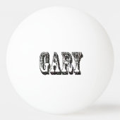 "Gary's Name in a Dimensional Karo" Tischtennisball (Vorderseite)