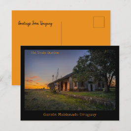 Garzón Alter Bahnhof Maldonado Uruguay Postkarte