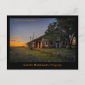 Garzón Alter Bahnhof Maldonado Uruguay Postkarte (Vorderseite)