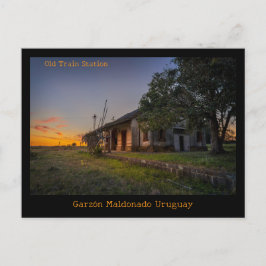 Garzón Alter Bahnhof Maldonado Uruguay Postkarte