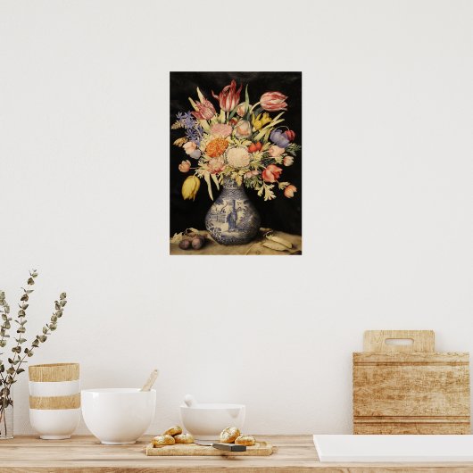 Garzoni - Chinesische Vase, Tulpen, Blume, Pflaume Poster (Küche)