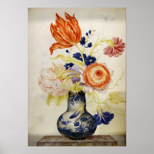 Garzoni - Chinesischer Porzellanjar mit Bouquet Poster (Vorne)