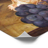 Garzoni - Stillleben mit Trauben und Schnecke 1642 Poster (Ecke)