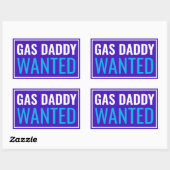 Gas Daddy Gewollt Rechteckiger Aufkleber (Blatt)