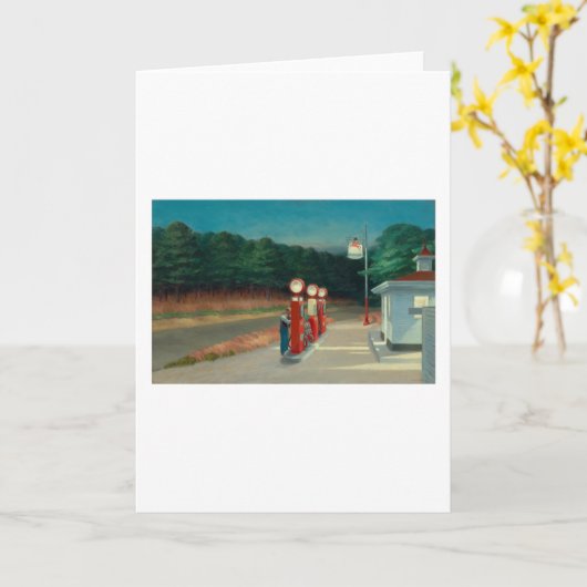 Gas - Edward Hopper Karte (Gelbe Blume)