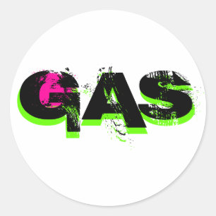 GAS, GAS, GAS RUNDER AUFKLEBER