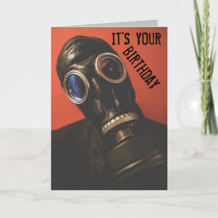 GAS-MASK lustig 2023-GEBURTSTAGSKARTEN Karte