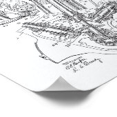 Gas Motor Valve 1916 Weißbuch zum Thema "Patent" Poster (Ecke)